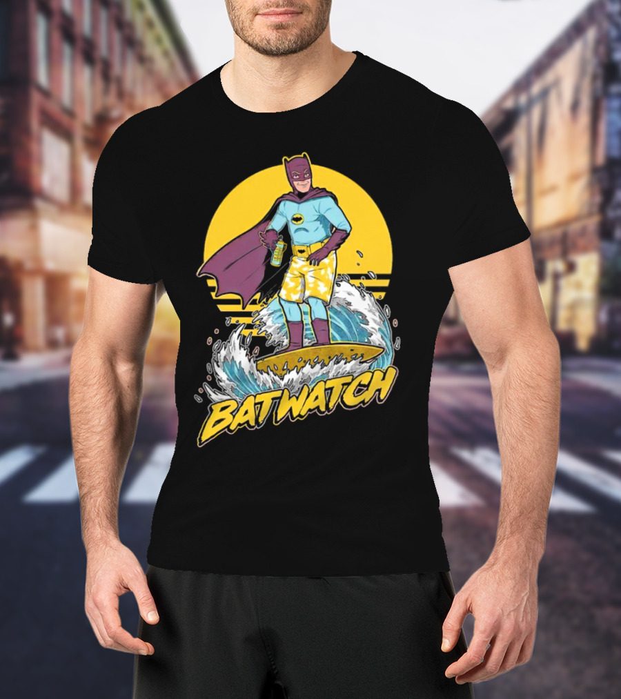 Batwatch Batman Surfing Bat Beach Summer T-Shirt