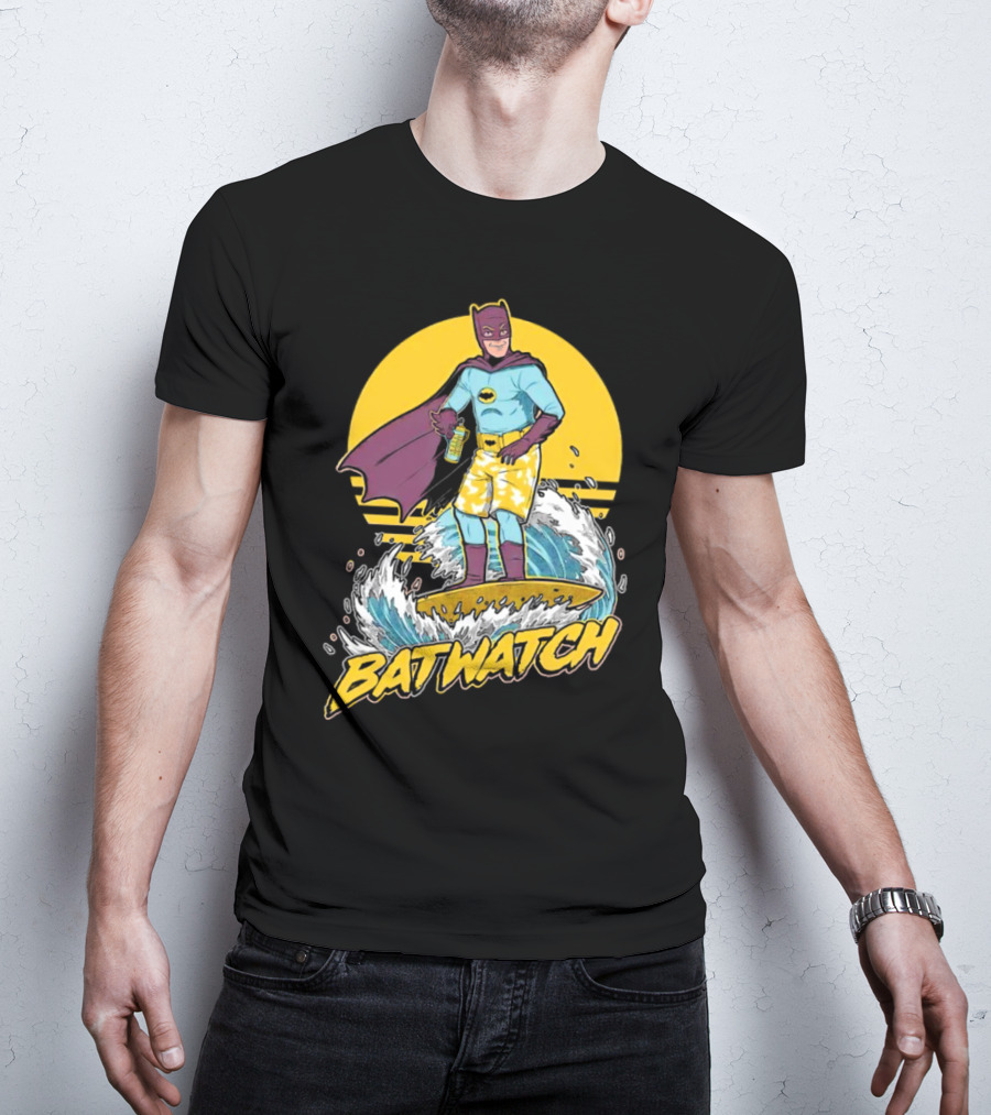 Batwatch Batman Surfing Bat Beach Summer T-Shirt
