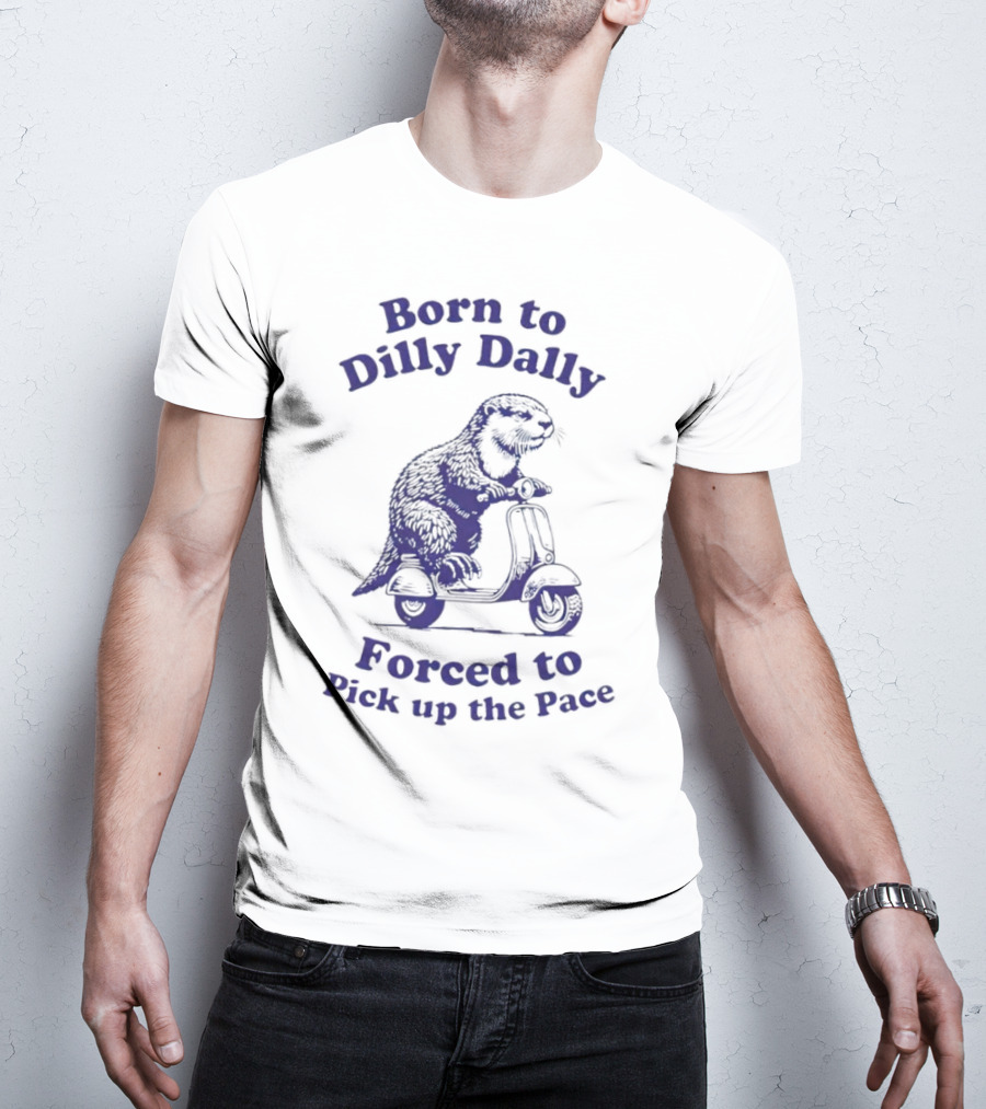 Born To Dilly Dally Capybara On Scooter Forced To Pick Up The Pace T-Shirt