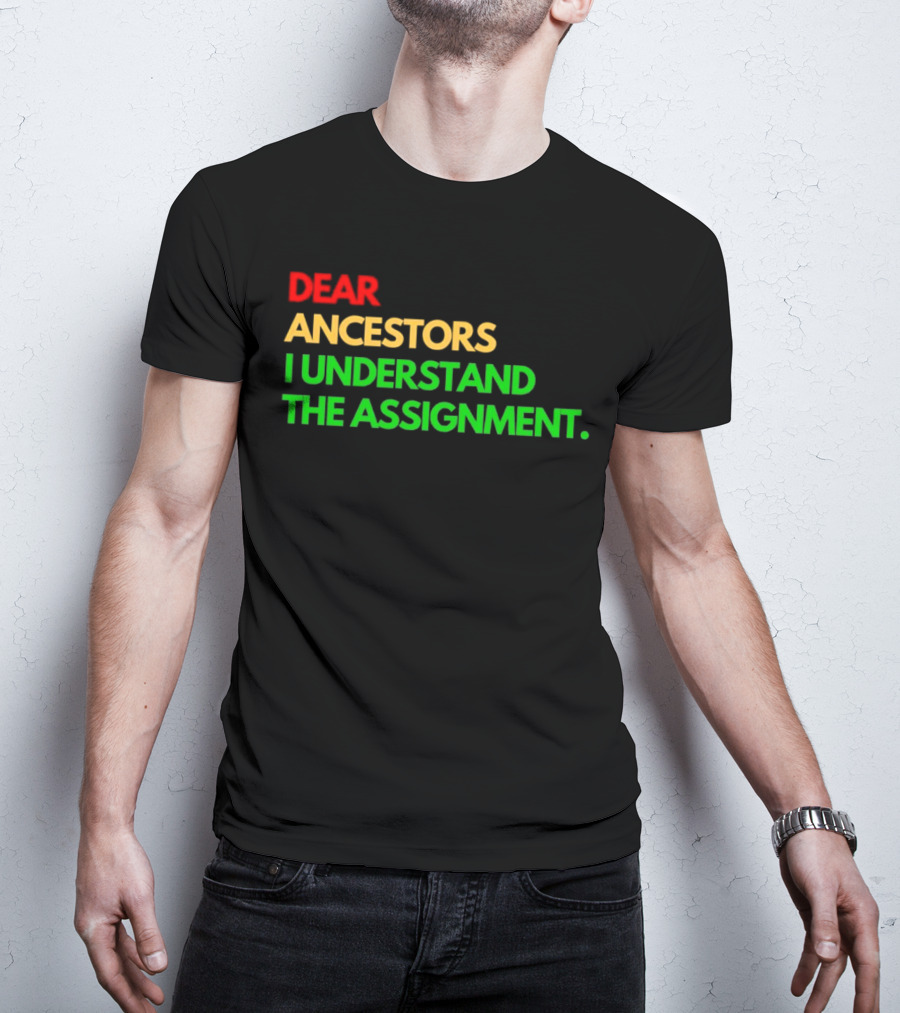 Dear Ancestors I Understand The Assignment T-Shirt