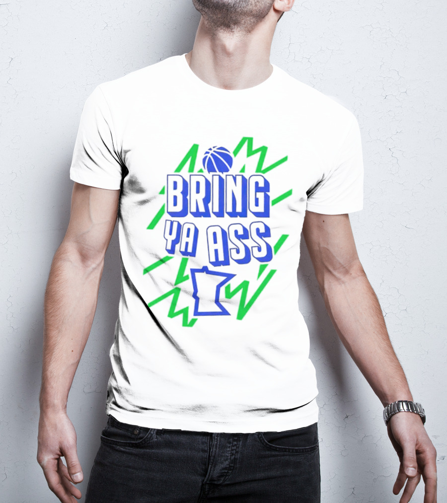 Bring Ya Ass Minnesota Basketball Neon T-Shirt