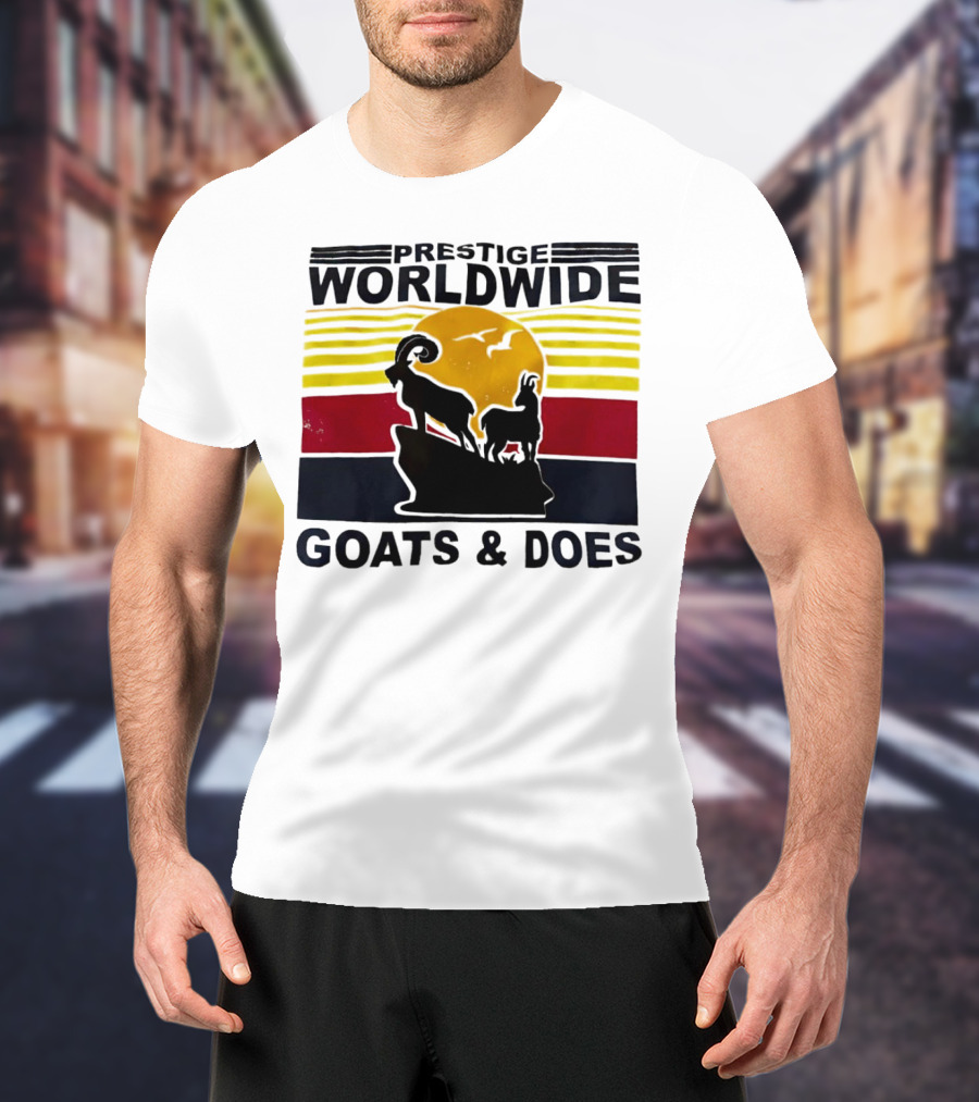 Prestige Worldwide Goats And Does Vintage Sunset T-Shirt