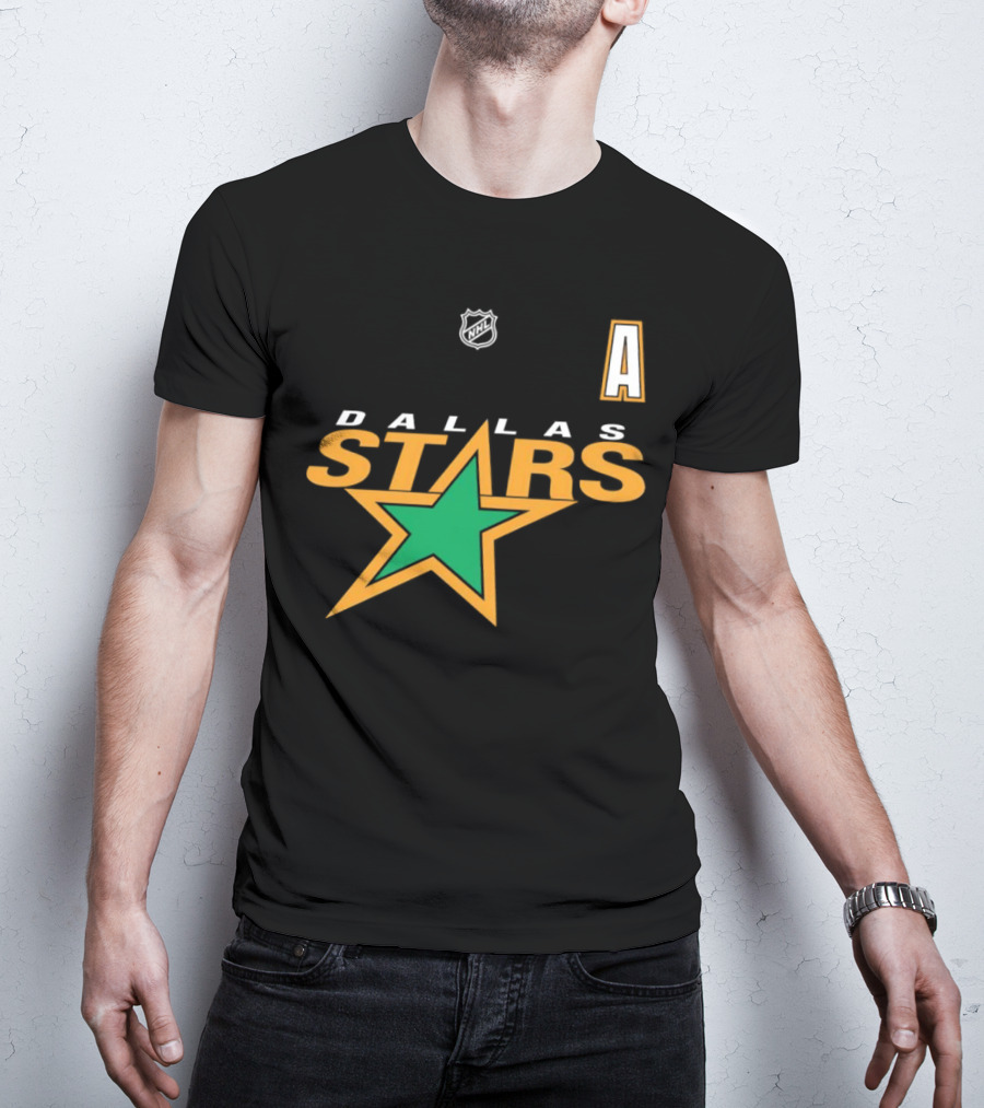 Dallas Stars NHL Hockey Team Logo And Letter A T-Shirt