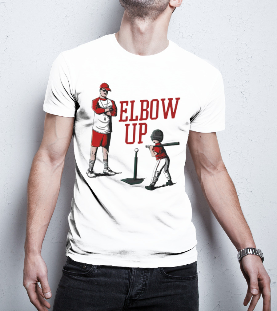 Elbow Up Baseball Coach Batting Stance T-Shirt