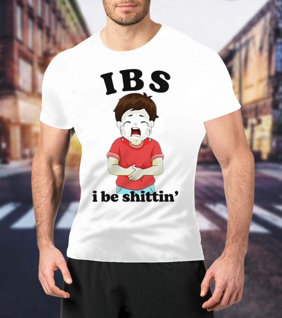 IBS I Be Shittin’ Kid Holding Stomach T-Shirt