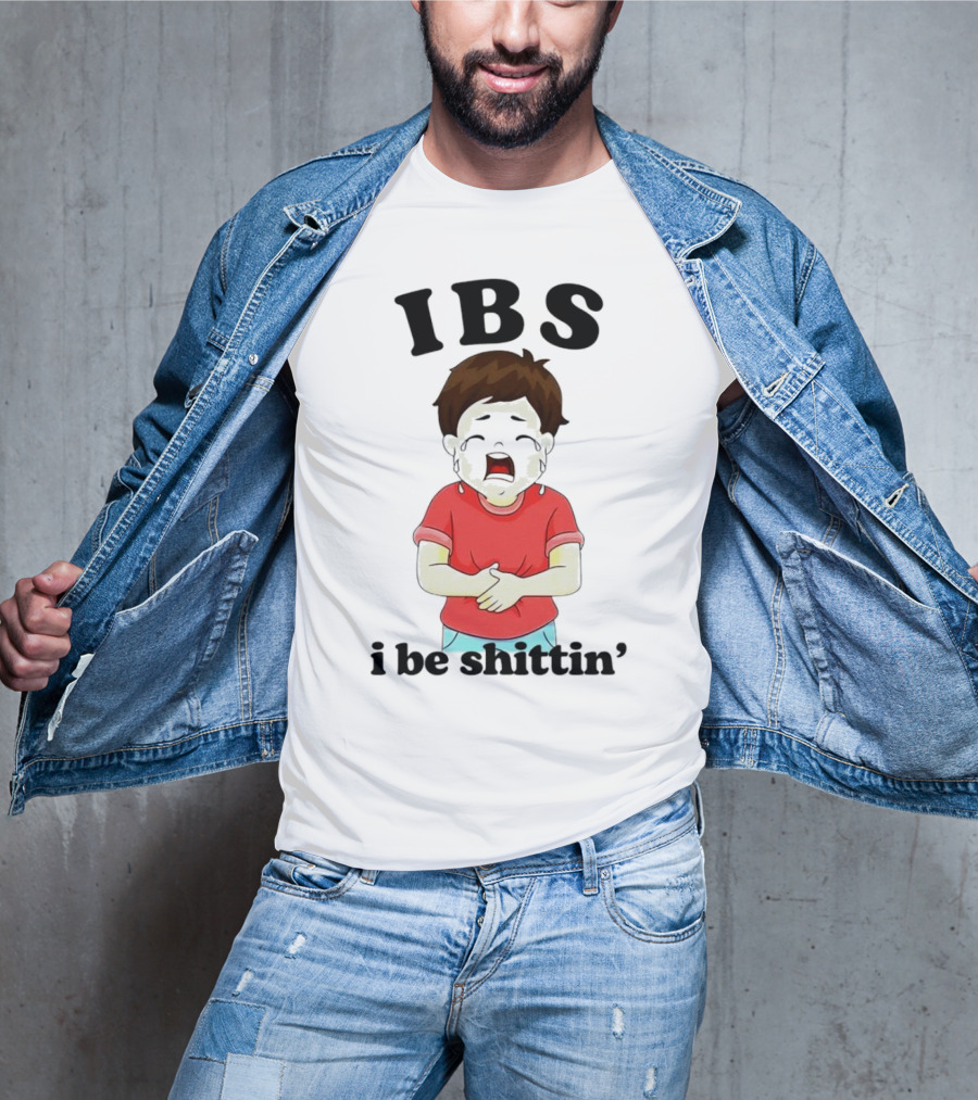 IBS I Be Shittin’ Kid Holding Stomach T-Shirt