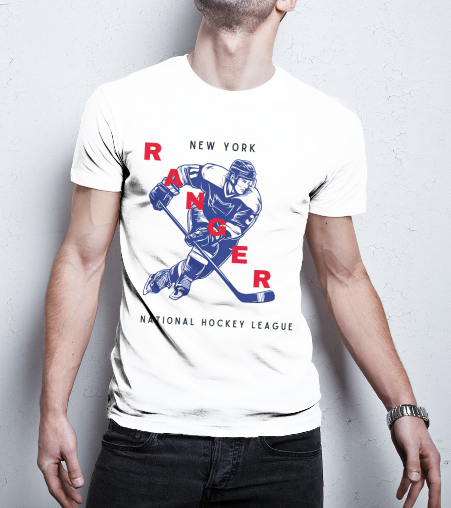 New York Ranger National Hockey League Vintage Player T-Shirt