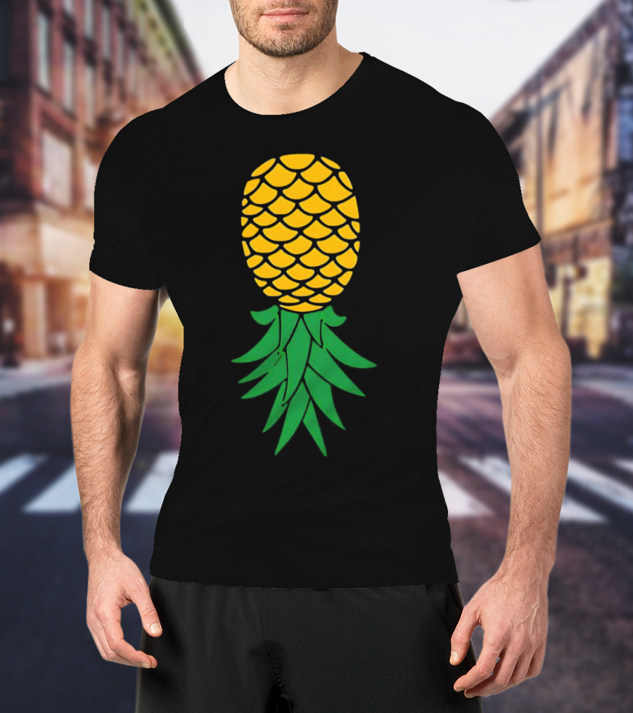 Upside Down Pineapple Yellow Green Scales T-Shirt