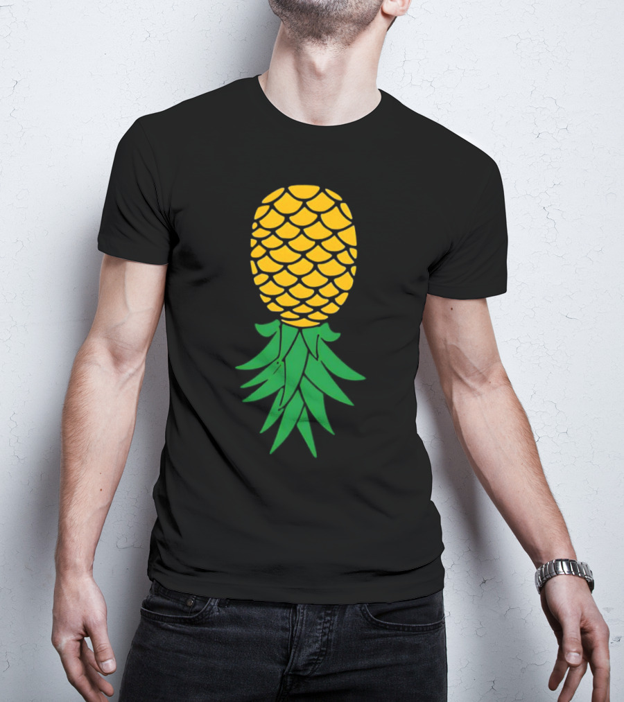 Upside Down Pineapple Yellow Green Scales T-Shirt