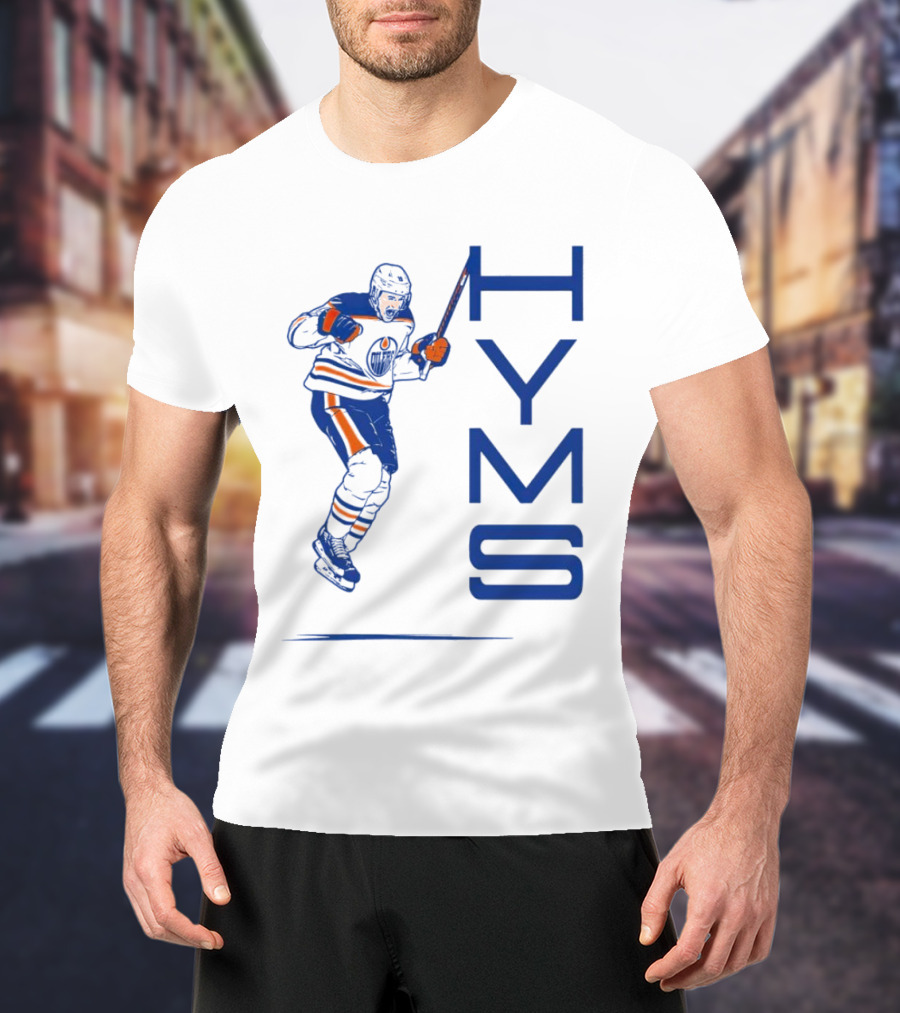 Zach Hyman Edmonton Oilers HYMS Hockey Player T-Shirt