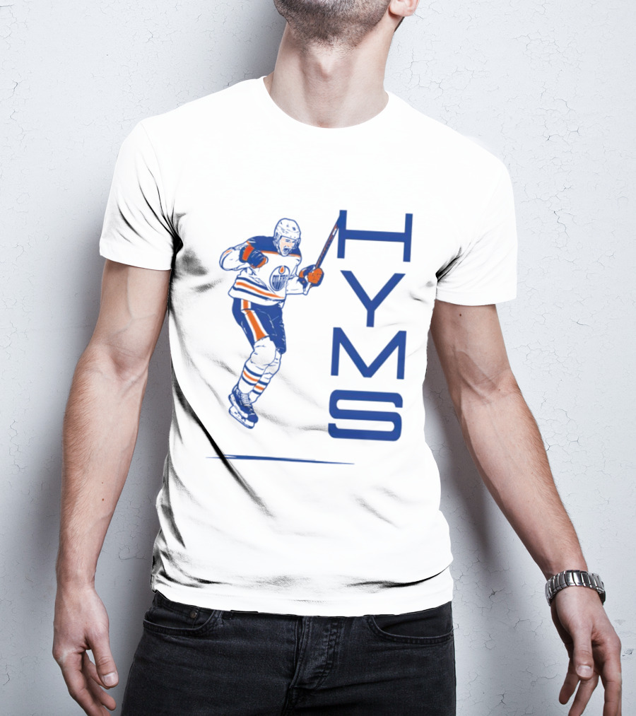 Zach Hyman Edmonton Oilers HYMS Hockey Player T-Shirt