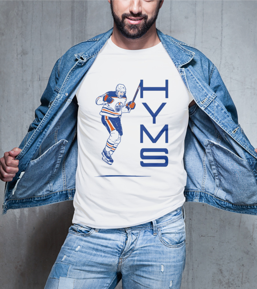 Zach Hyman Edmonton Oilers HYMS Hockey Player T-Shirt