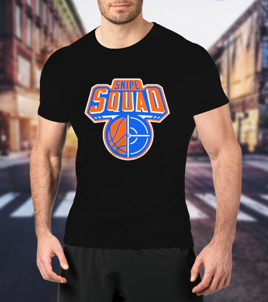 Snipe Squad Basketball Logo With Oklahoma City Thunder Colors T-Shirt