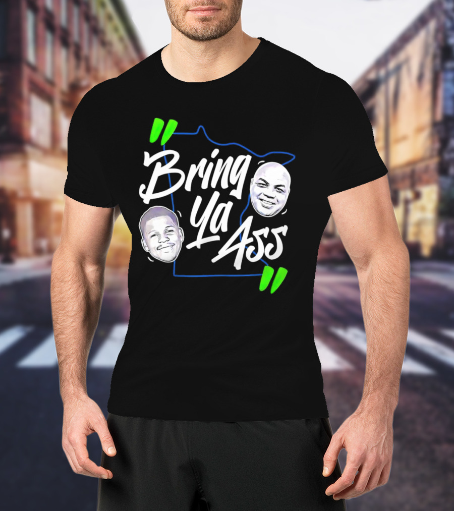 Anthony Edwards Charles Barkley Bring Ya Ass Minnesota Shape T-Shirt