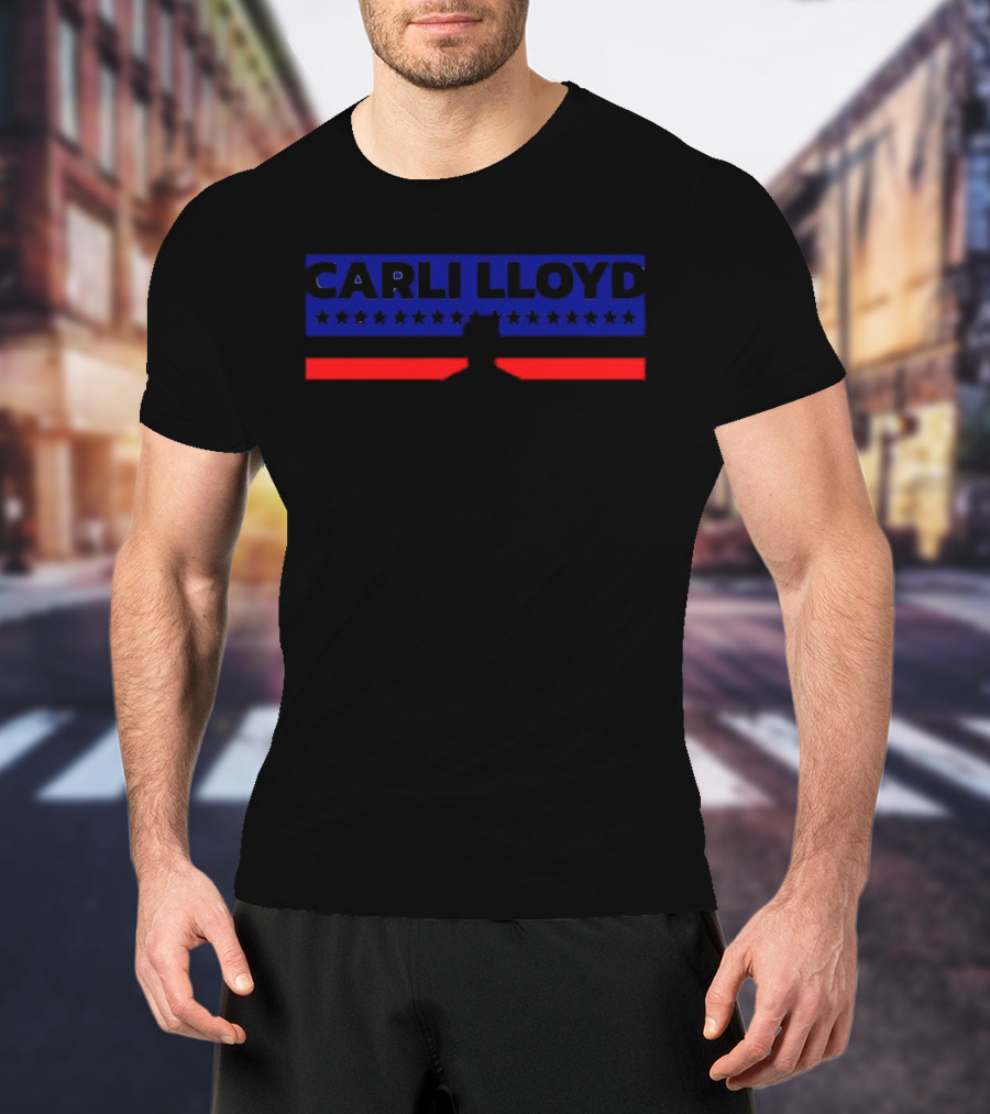 CARLI LLOYD USA Women's Soccer Team Stars And Stripes Flag T-Shirt