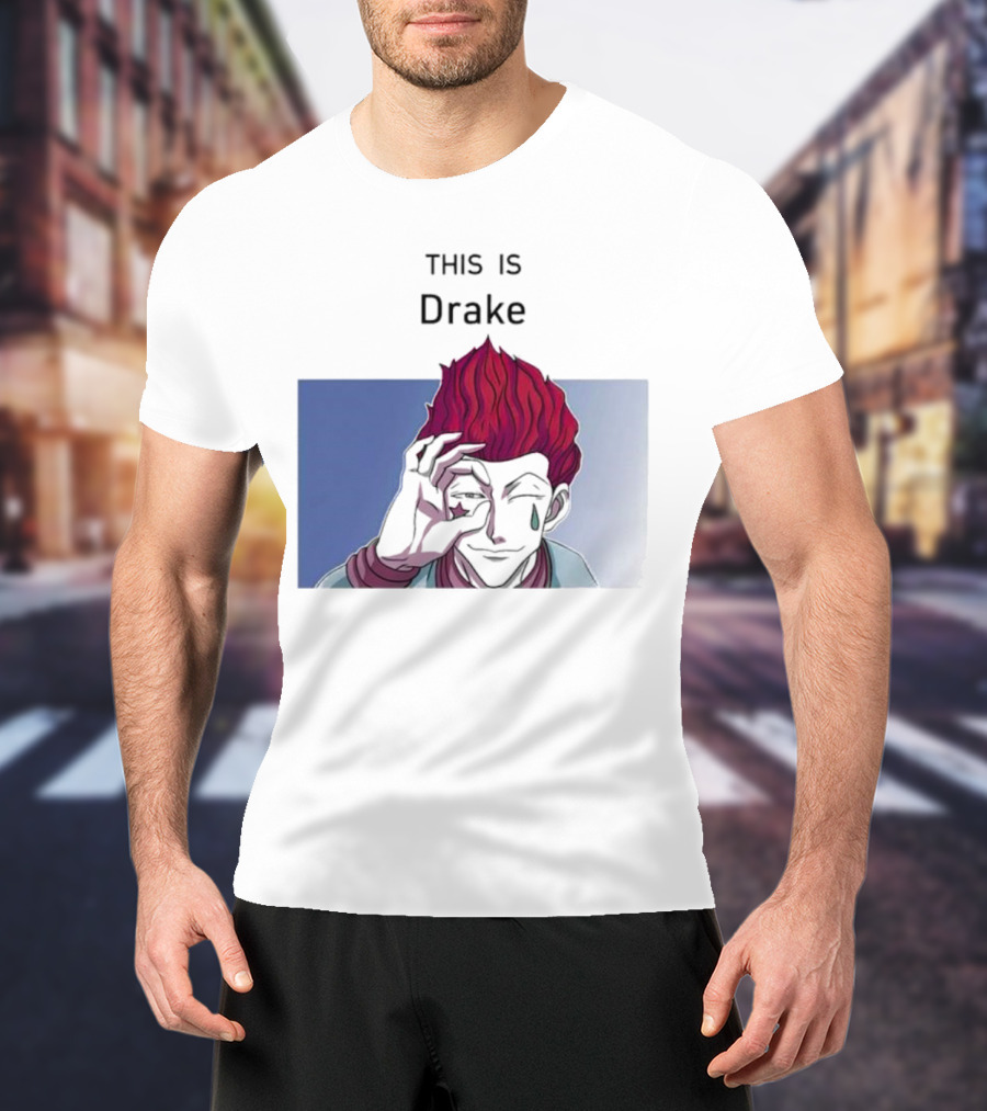 Hisoka This Is Drake Tear Symbol Pink Hair Anime Meme T-Shirt