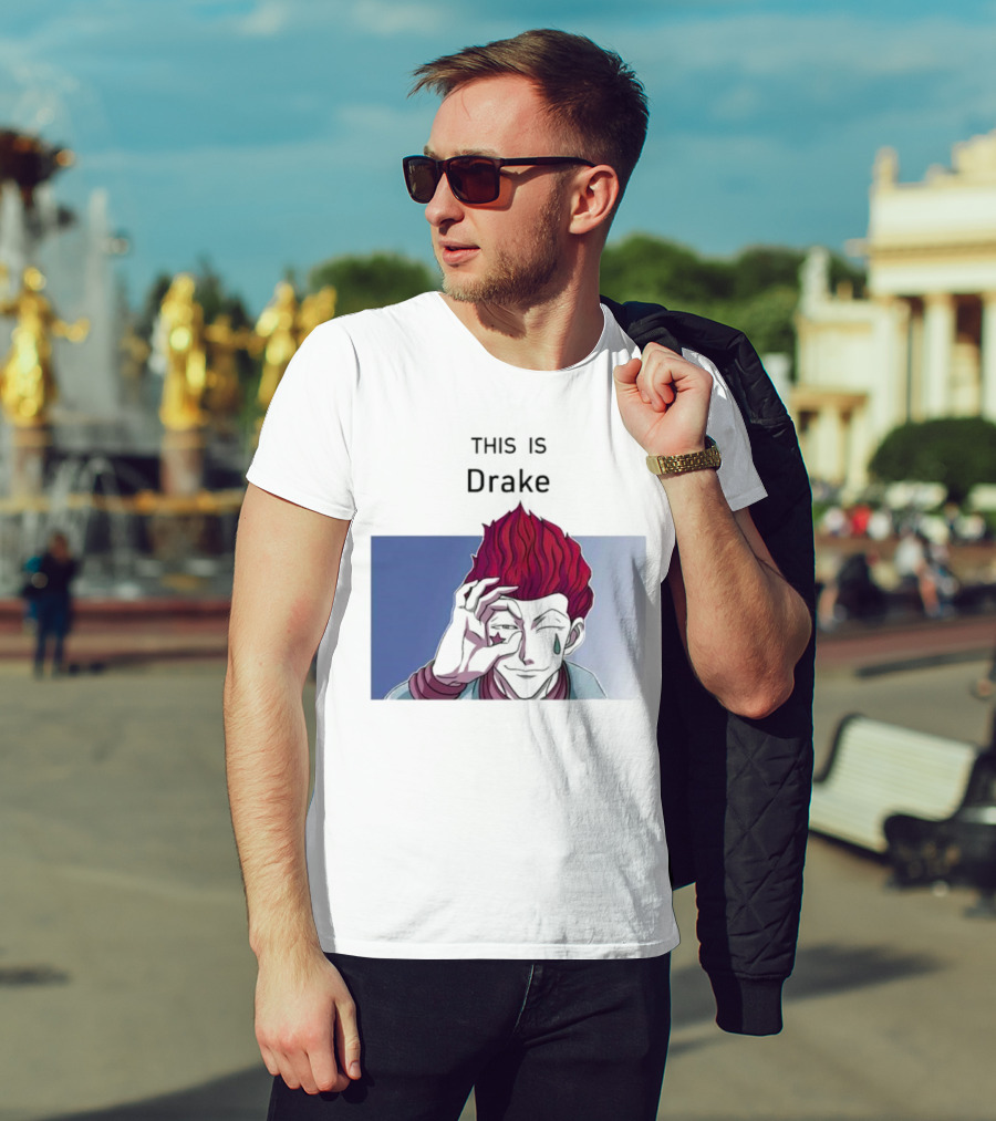 Hisoka This Is Drake Tear Symbol Pink Hair Anime Meme T-Shirt