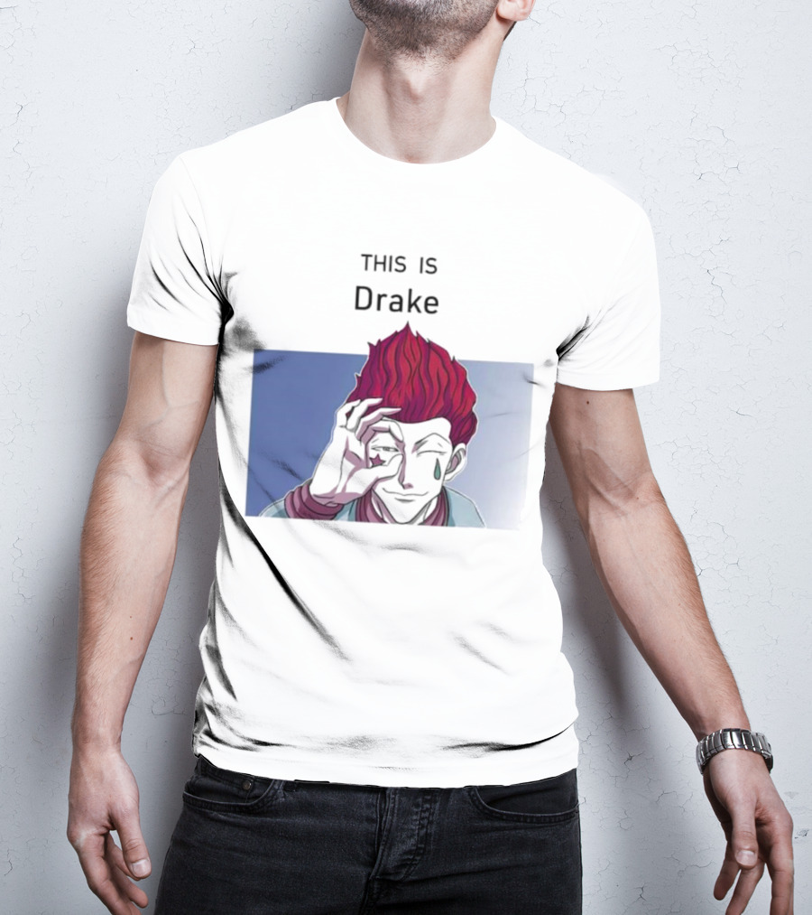 Hisoka This Is Drake Tear Symbol Pink Hair Anime Meme T-Shirt
