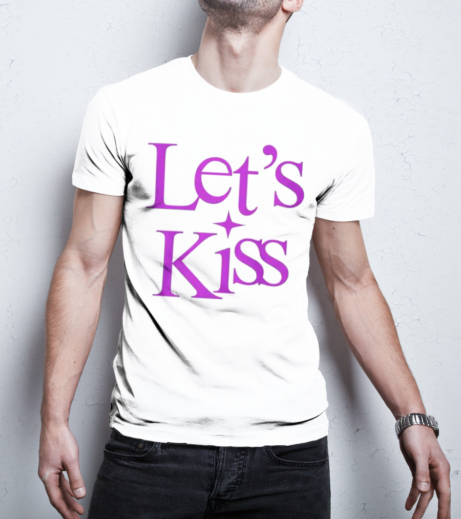 Let’s Kiss Starry Violet Text T-Shirt