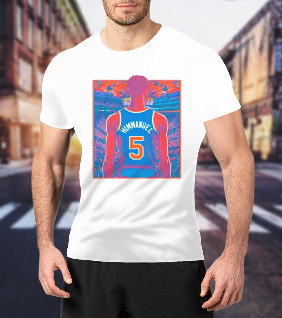 HIMMANUEL 5 New York Knicks Basketball Jersey In Vibrant Arena Scene T-Shirt