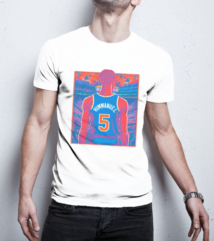 HIMMANUEL 5 New York Knicks Basketball Jersey In Vibrant Arena Scene T-Shirt