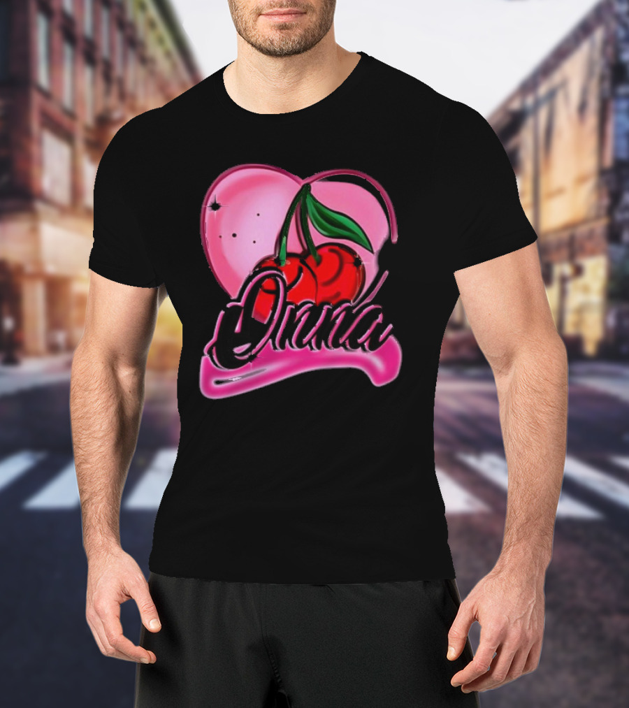 Onna Cherry Heart Pink T-Shirt
