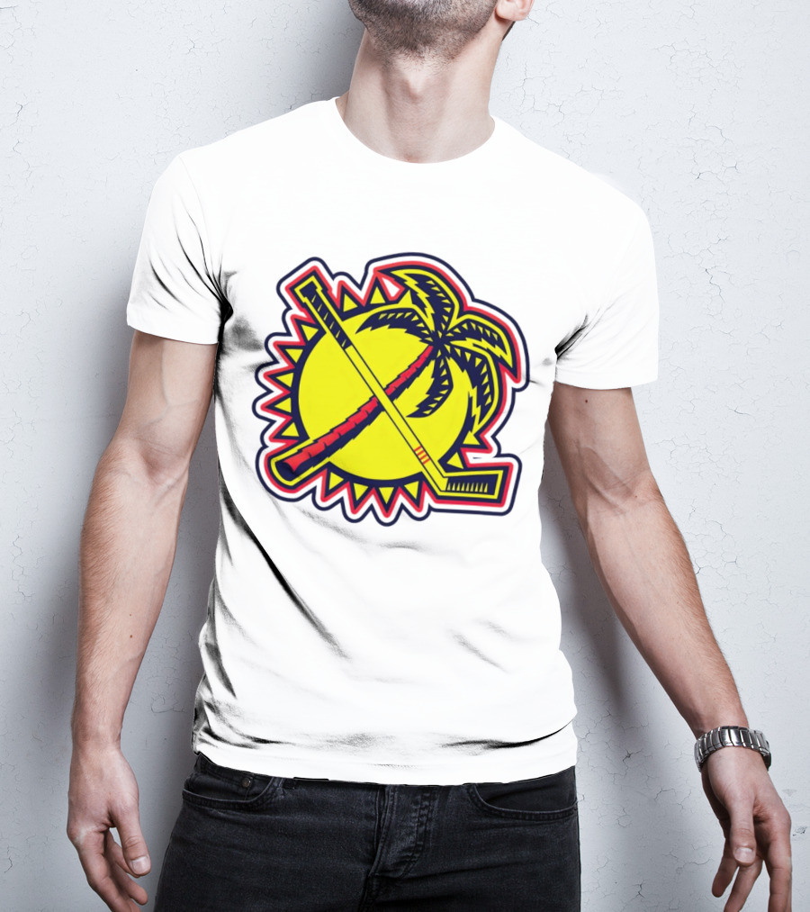 Florida Panthers Sun Coconut Tree Hockey Stick Palm T-Shirt