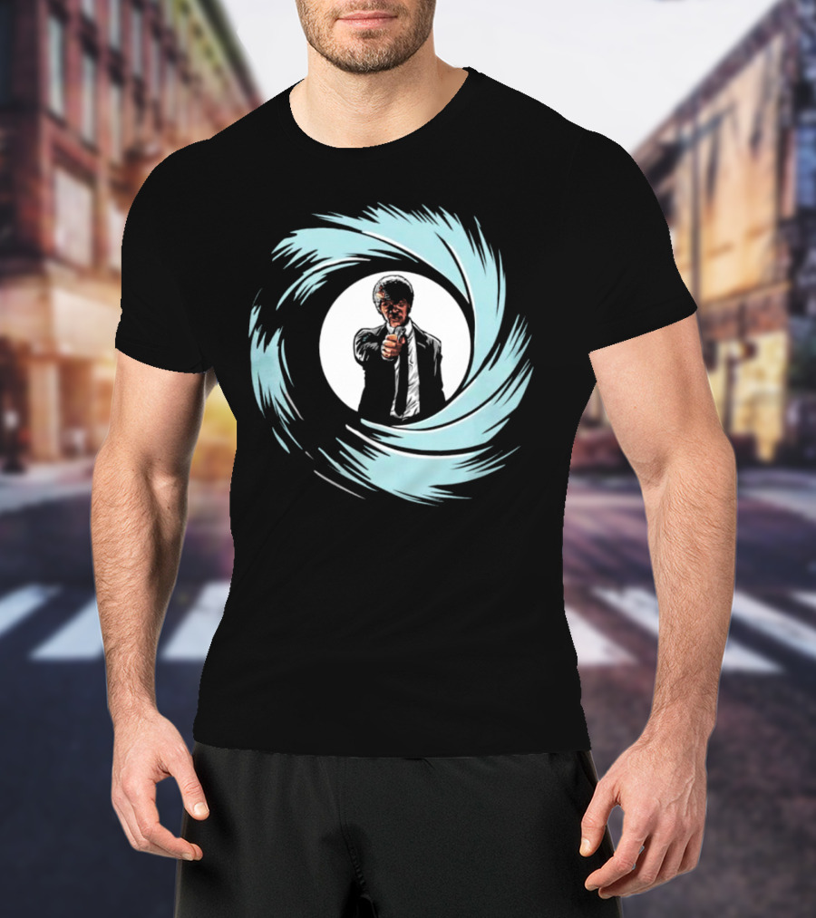 Jules Winnfield Agent BMF Bond Style Spiral T-Shirt