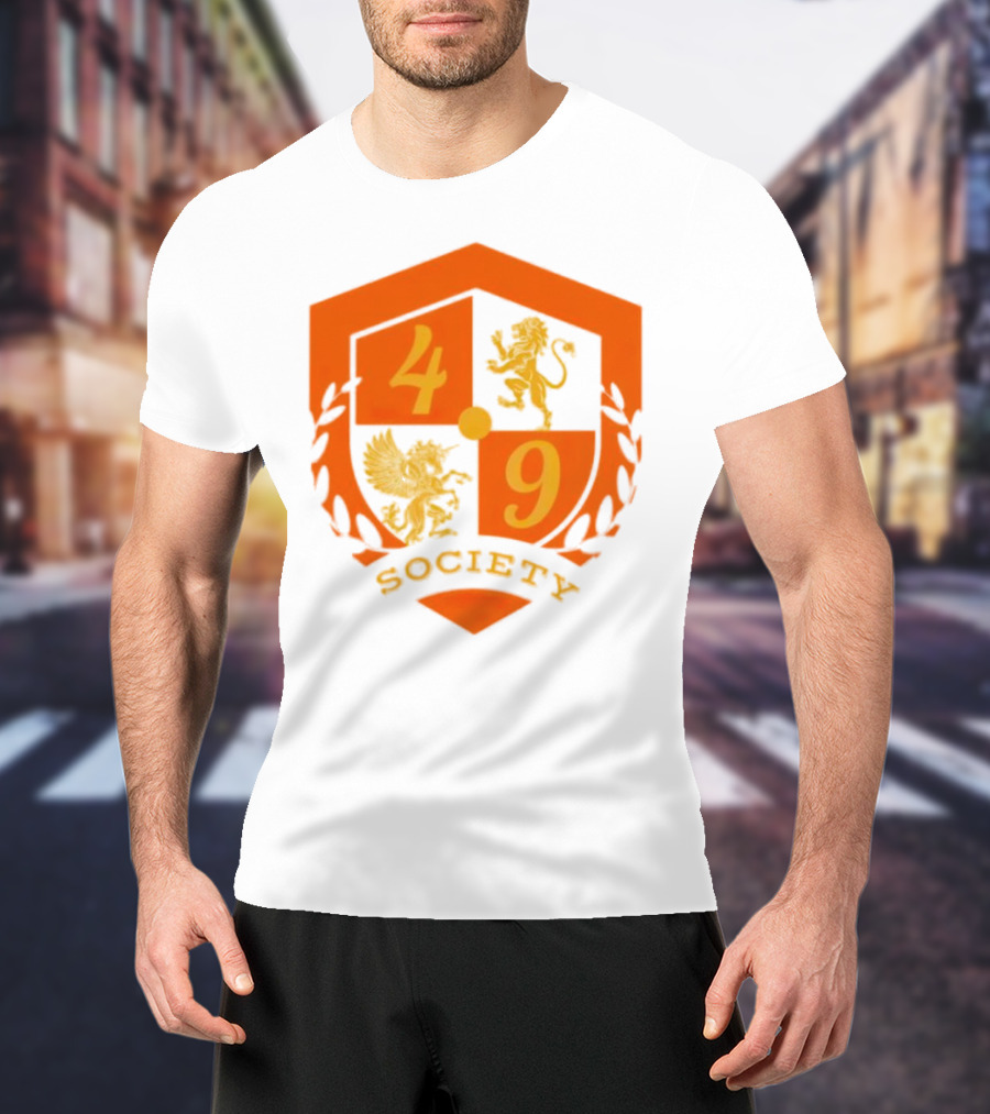 49 Society Crest With Heraldic Lion And Griffin Emblem T-Shirt