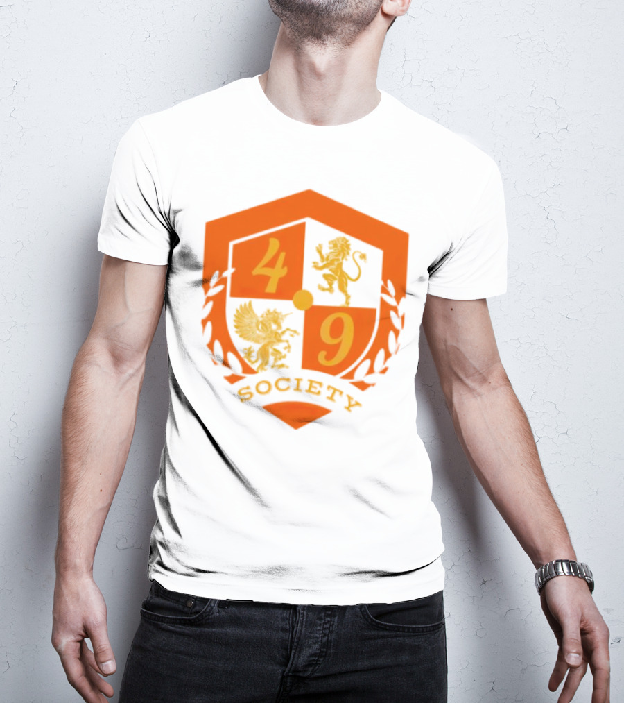 49 Society Crest With Heraldic Lion And Griffin Emblem T-Shirt