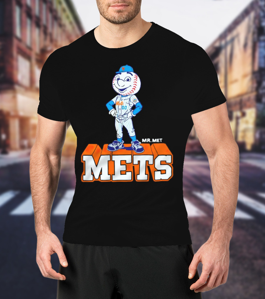 Mr Met New York Mets Baseball Mets Mascot T-Shirt