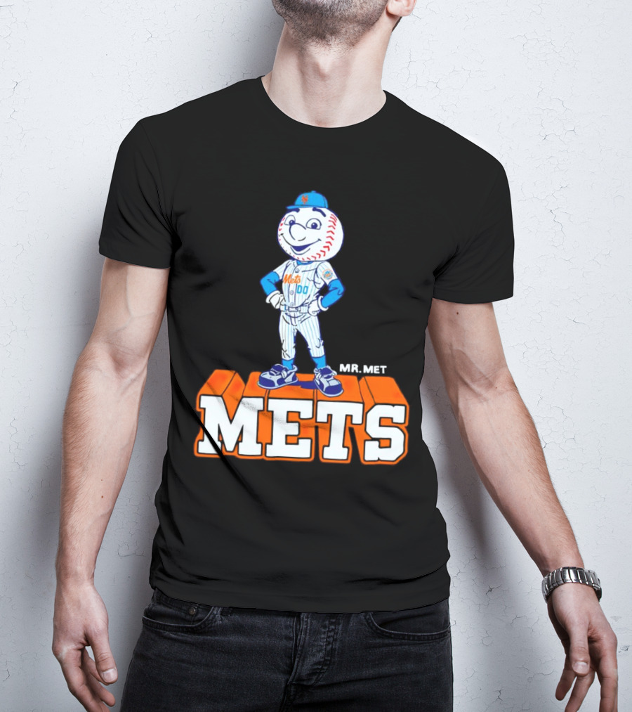 Mr Met New York Mets Baseball Mets Mascot T-Shirt