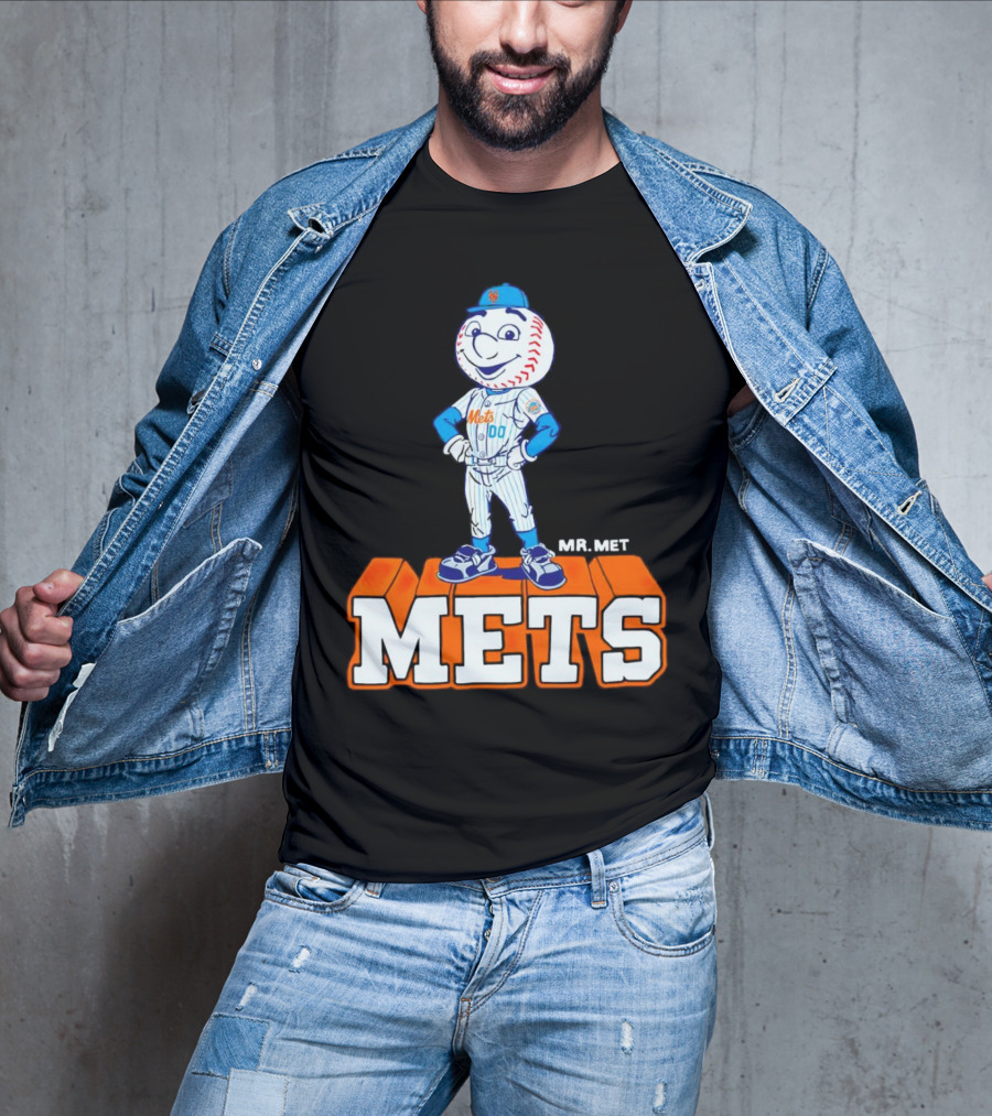 Mr Met New York Mets Baseball Mets Mascot T-Shirt