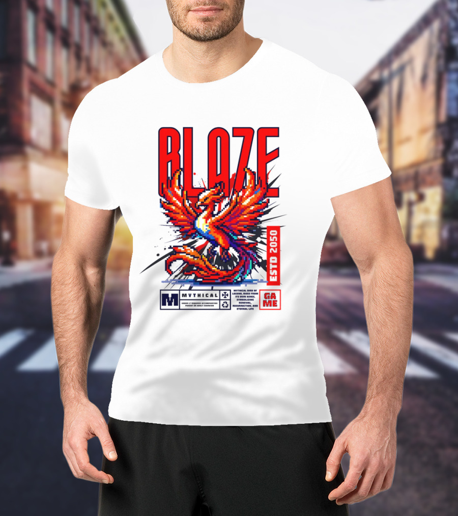 BLAZE Phoenix ESTD 2050 MYTHICAL GAME T-Shirt