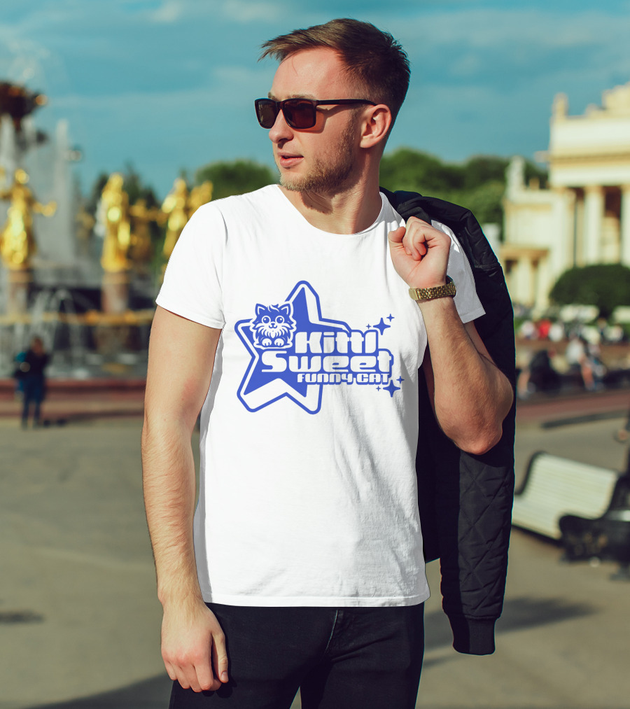 Kitti Sweet Funny Y2K Cat Star T-Shirt