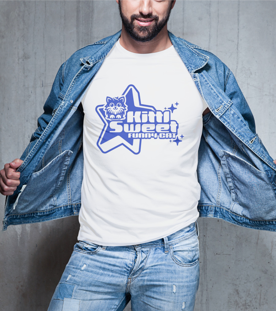 Kitti Sweet Funny Y2K Cat Star T-Shirt