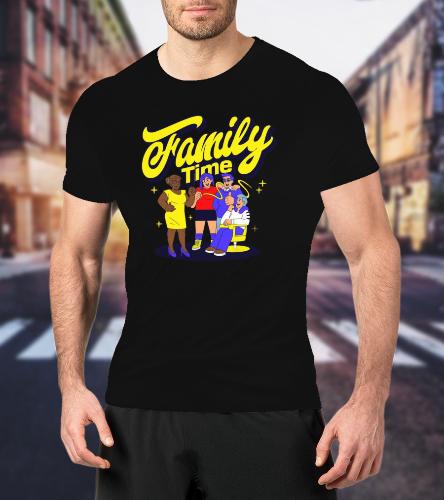Family Time Lively Group Hug Together T-Shirt