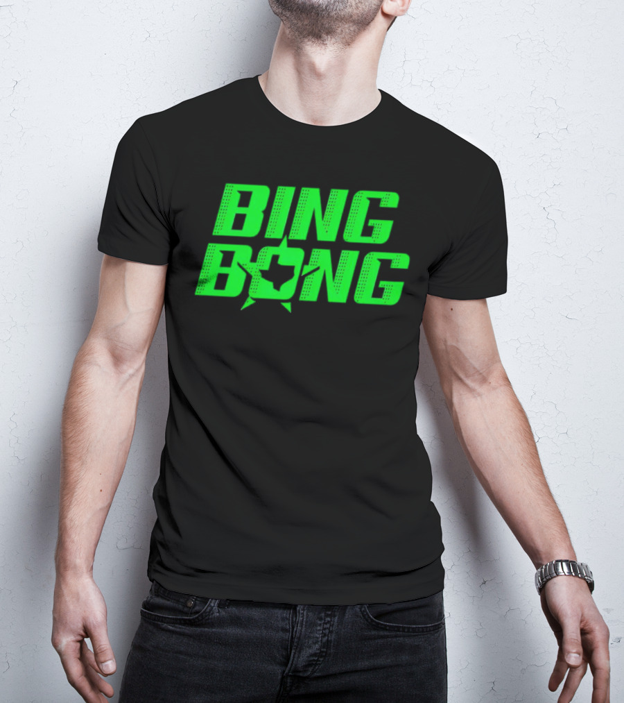Dallas Stars Bing Bong Sports Text Logo Star Emblem T-Shirt