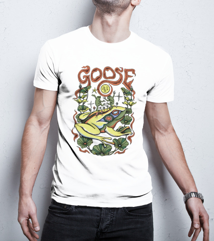 Goose The Band Frog Sun Nature Motif T-Shirt