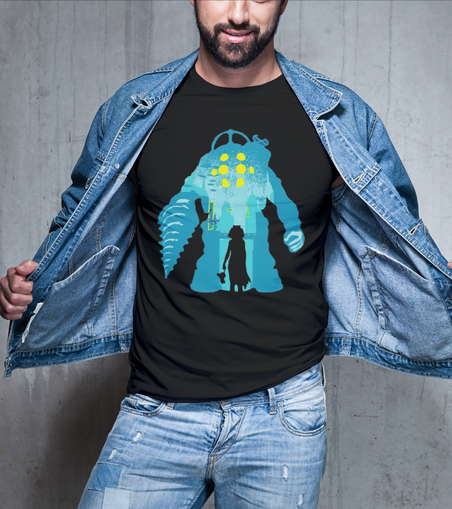 Big Daddy And Little Sister BioShock Underwater Adventure T-Shirt