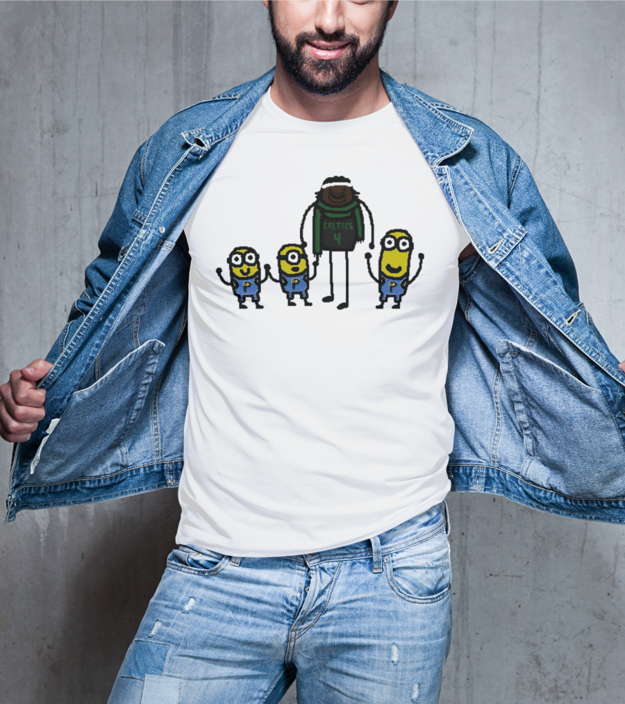 Boston Celtics Jrue Holiday Gru Holiday Minions T-Shirt