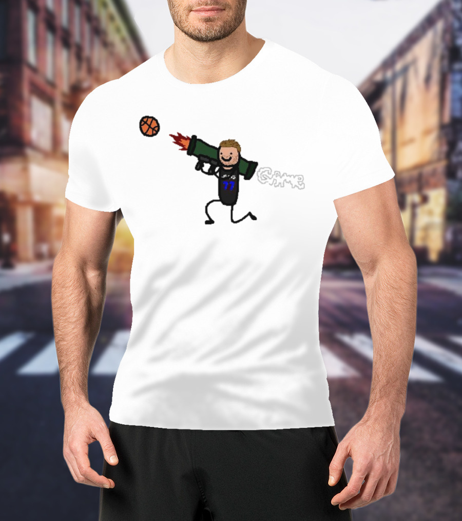Dallas Mavericks Luka Doncic Bazooka Doncic Cartoon Basketball Action T-Shirt