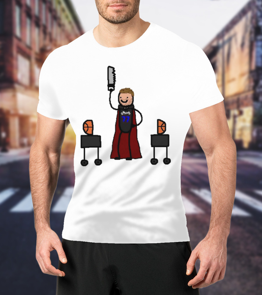 Luka Doncic Dallas Mavericks Luka Magic Basketball Hero With Cape And Saw T-Shirt