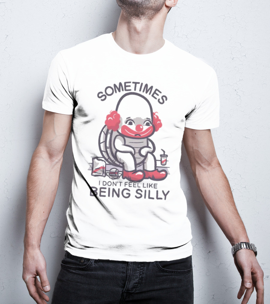 Sometimes I Don't Feel Like Being Silly Turtle With Headphones And Drink T-Shirt
