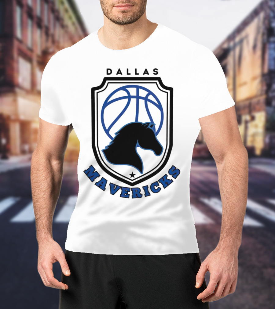 Dallas Mavericks Vintage NBA Basketball Logo Horse Emblem T-Shirt