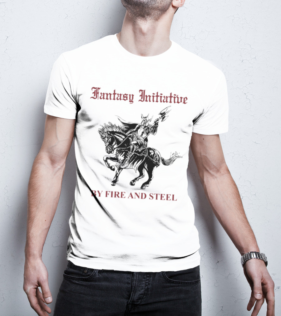 Fantasy Initiative By Fire And Steel Knight On Horseback T-Shirt