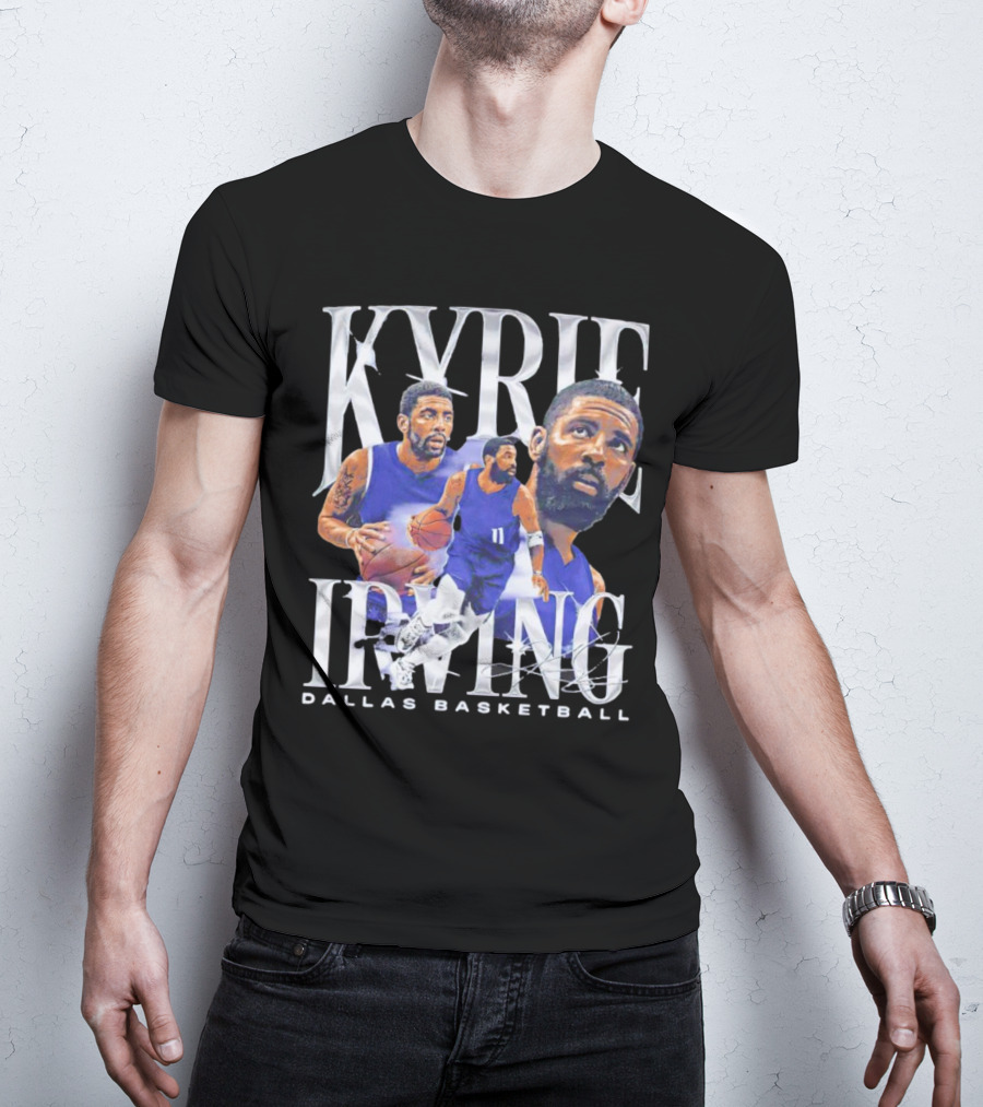 Kyrie Irving Dallas Basketball Vintage Retro Athlete Action T-Shirt