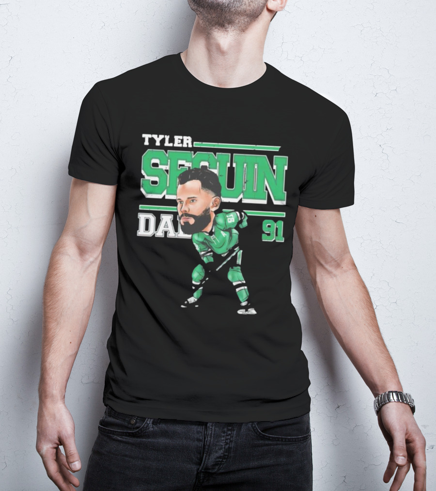 Tyler Seguin Dallas 91 Cartoon Hockey Player T-Shirt