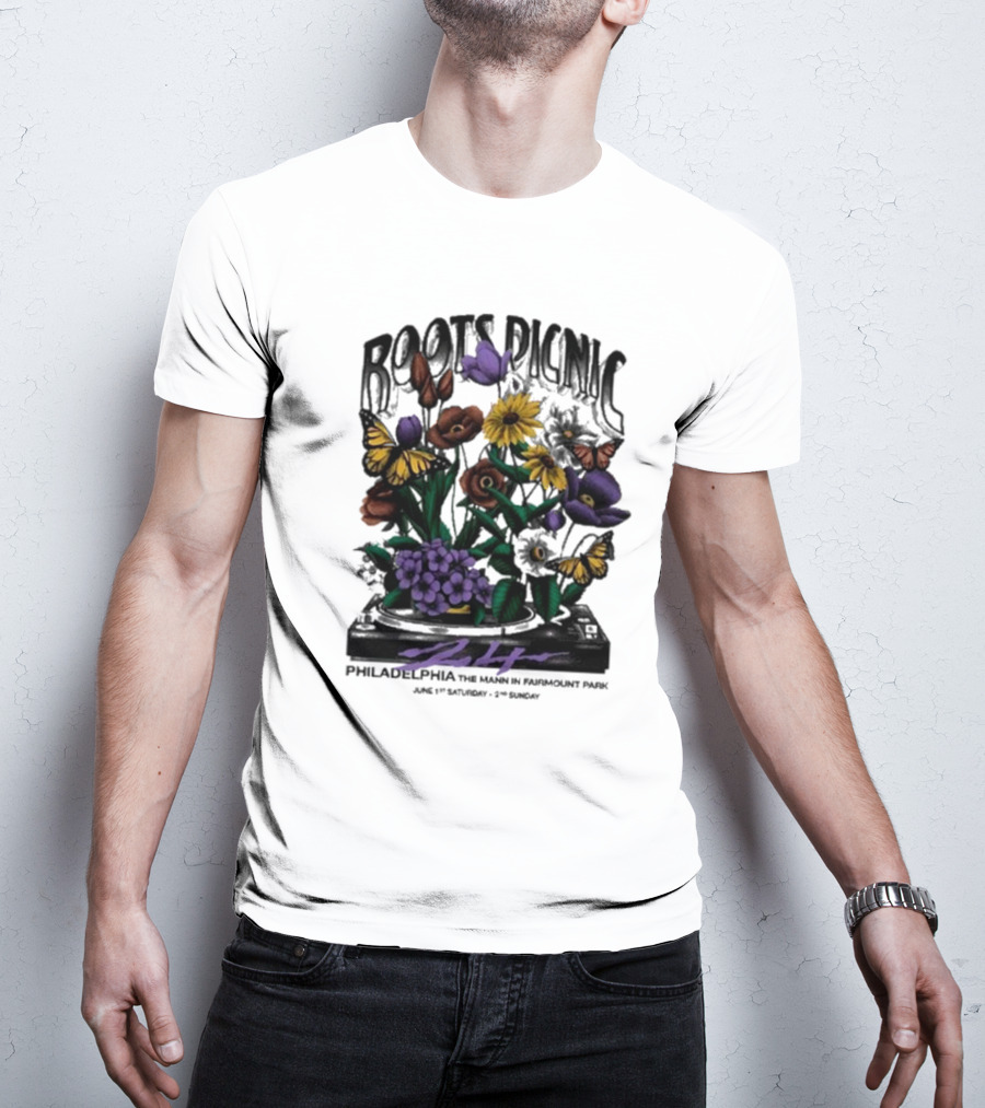 Roots Picnic Philadelphia Fairmount Park Flowers June T-Shirt