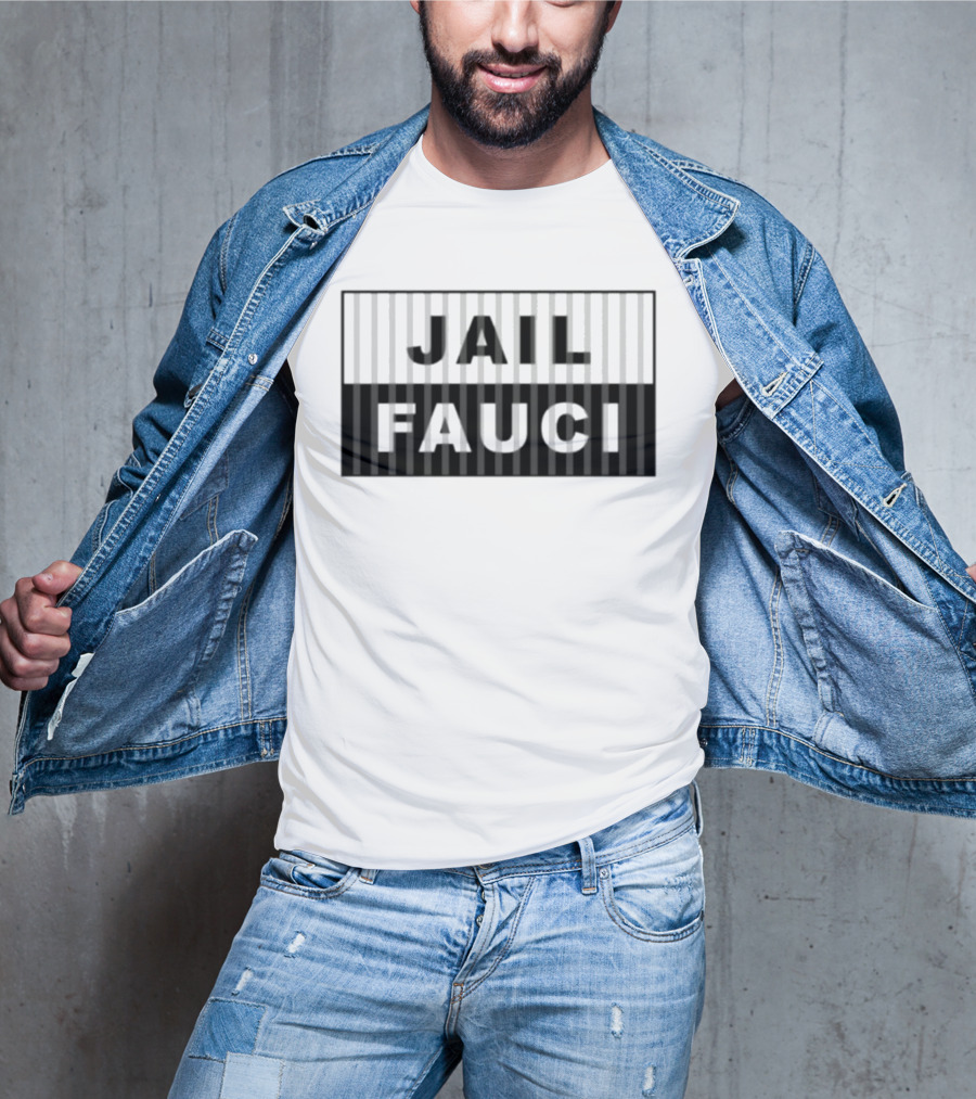Jail Fauci Black And White Stripes T-Shirt